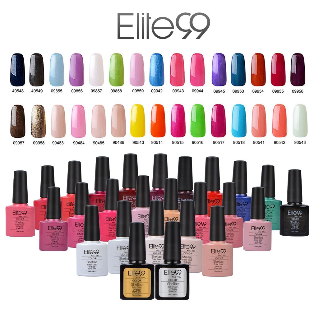 Elite99 Uv Led Nail Gel Polish Soak Off Base Top Coat Color Varnish New Ebay 3131